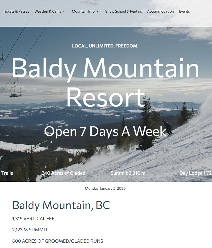 Baldy Mountain Resort, BC